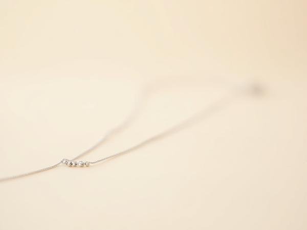 Sterling silver satellite chain necklace with small beads
