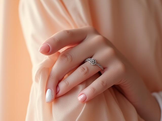 A finely braided sterling silver midi ring, designed to be worn higher on the finger.